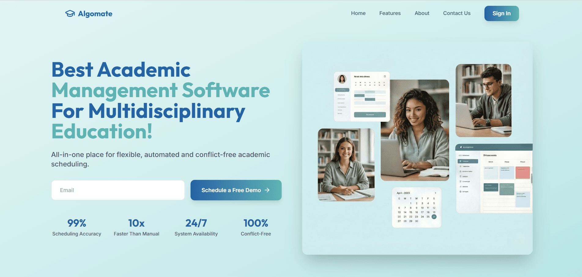 Algomate dashboard preview
